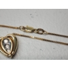 Image 4 : 14K Yellow Gold Heart with Diamonds Pendant Necklace -18" - TW: 5.7g