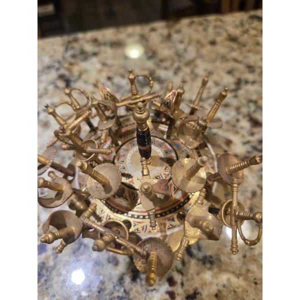 1960s Unique Spanish Cocktail Swords Set. Fantastic Conversation Piece For Any Bar
