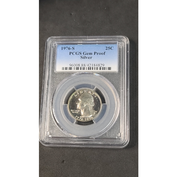 1976-S Bicentennial PCGS Gem Proof 40% Silver Washington Quarter 