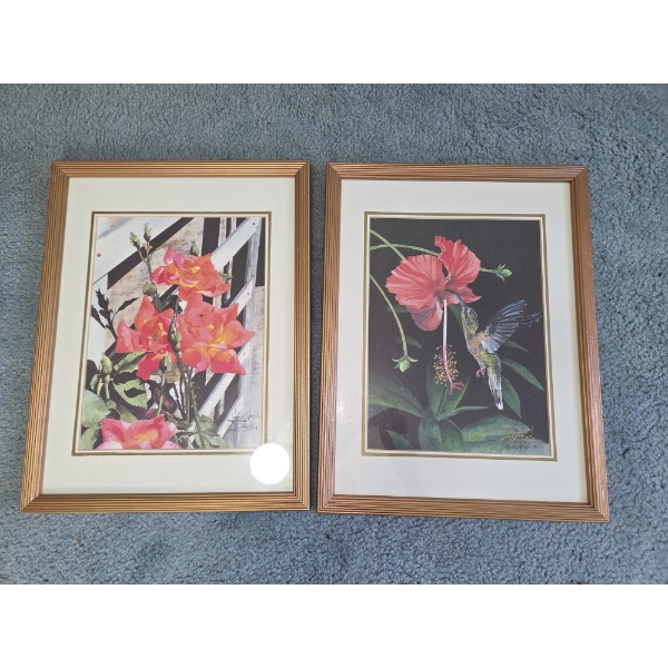 PICKUP IN CANTON - Fabulous 13''x17'' Russ Hench Floral Signed Prints 