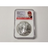 Image 1 : 2020 $1 Silver American Eagle 1oz Fine Silver Graded MS70 by NGC ft. Donald Trump America First