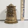 Image 2 : Vintage Brass Nautical Ship Wheel Mechanical Pop Up Cigarette Dispenser