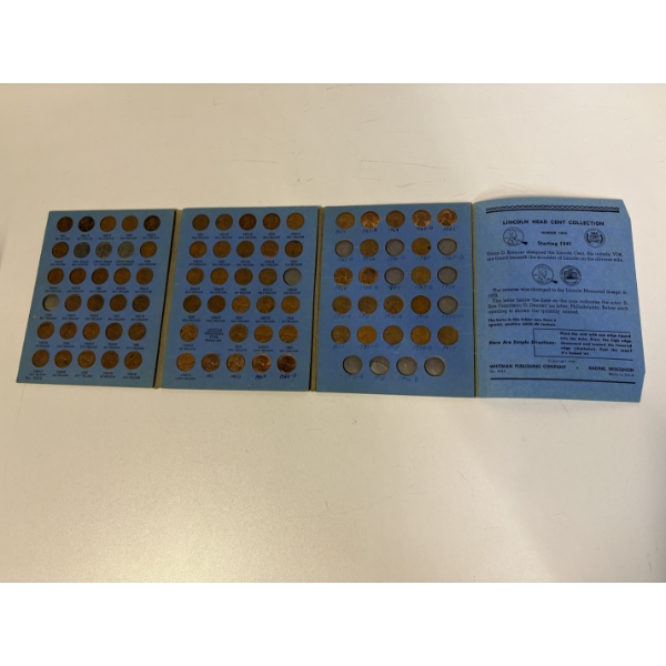 Lincoln Head Cent Collection Starting 1941 Number Two - FV $0.76 - Includes 49 Wheat Pennies 