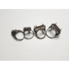 Image 5 : Four Sterling Silver Scrap/Incomplete Ring Pieces - Total Weight: 20.6g