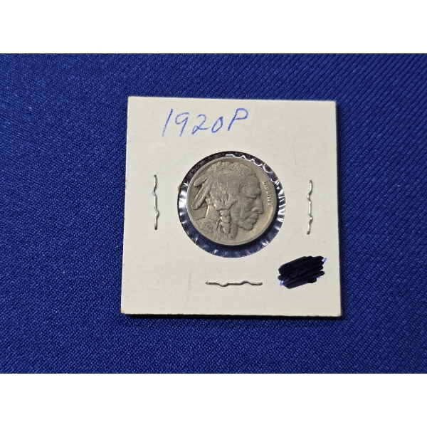 1920- P Indian Head Buffalo Nickel