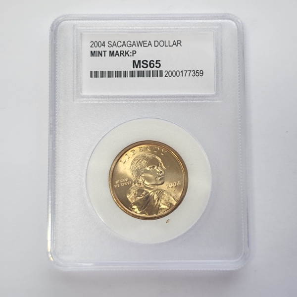 2004-P Sacagawea Dollar Coin - Graded by PCC MS65