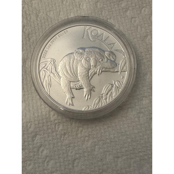 2022 - 1 Troy oz .9999 Fine Silver Australia Koala - Mint Condition