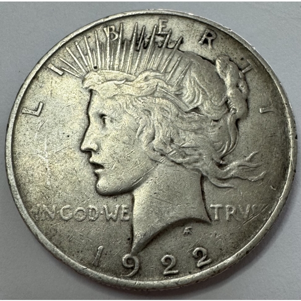 1922 United States 90% Silver Peace Dollar - Beautiful Condition! 