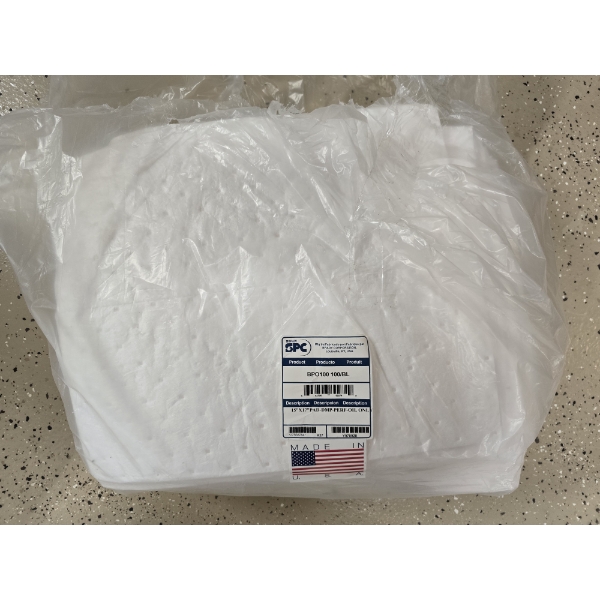 Open Package of Oil Absorbent Pads 