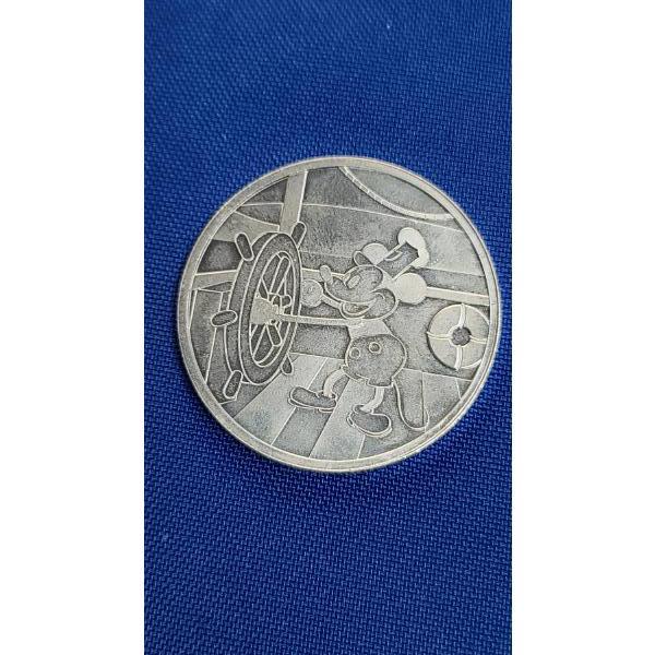 "1928" Disney Steamboat Willie 1 Oz .999 Silver Round Coin - Mint Condition