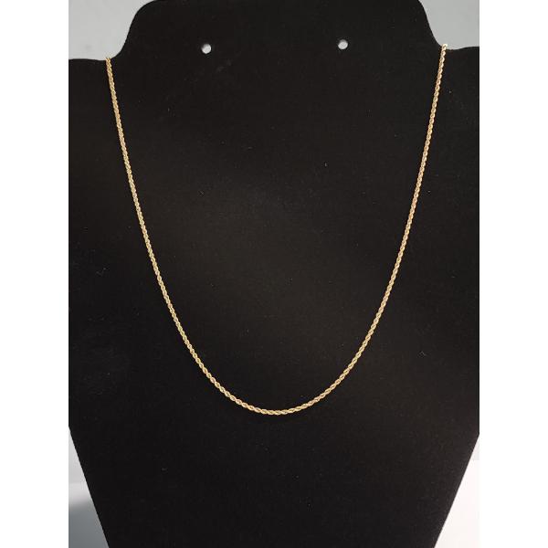 14K Yellow Gold Chain 18.5" Necklace TW: 3.2g