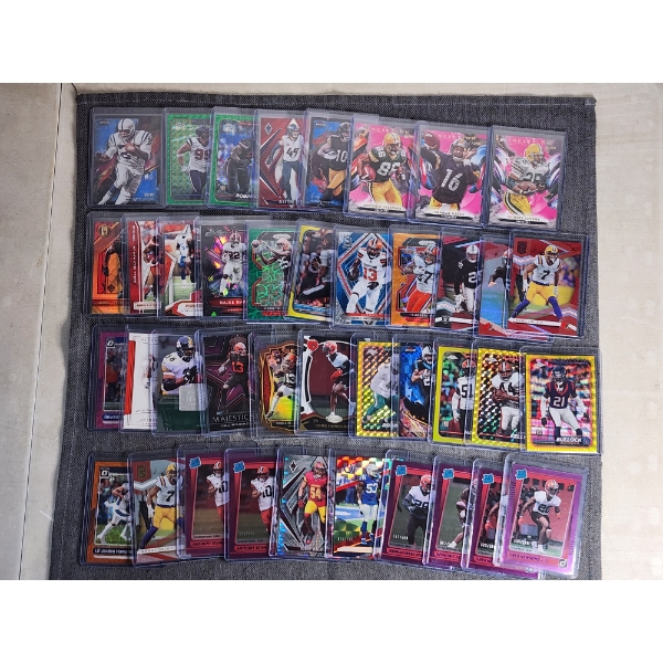 Lot of 40 Assorted Football Trading Cards - Mostly Near Mint - Many Numbered!
