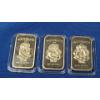 Image 1 : (3) 1973 Limited Edition EJ Aleo Wategate "Hear No Evil, Speak No Evil" Solid Bronze Art Bars