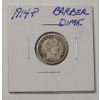 Image 1 : United States 1914-P 90% Silver Barber Dime - Very Good Coin