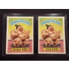 Image 1 : 1985 Garbage Pail Kids - Sumo SID & Ugh LEE Cards - 83A & 83B - Mint Condition