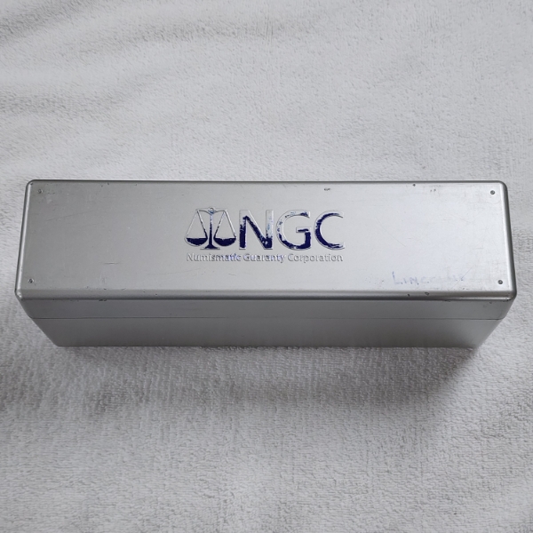 NGC Graded Coin Slab Storage Container Holds Up to 20 Graded Coins ~ Gray & Blue Color