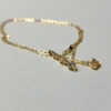 Image 4 : Stunning 14K Yellow Gold Necklace with Drop Diamonds Pendant - 18" - Total Weight: 2.1g