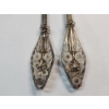 Image 6 : Antique Silver Filigree Fork and Spoon Set - Marked "800" - 80% Silver TW: 53.2g