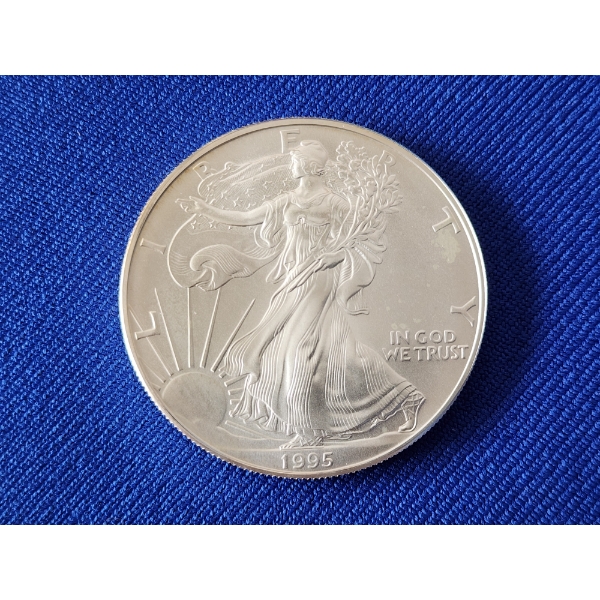 1995 Silver American Eagle $1 Coin - 1 oz .999 Fine Silver