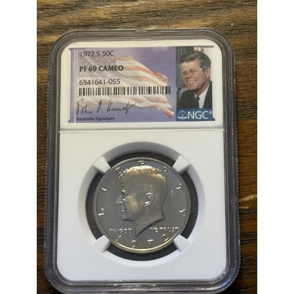 NGC 1972 S 50C - PF 69 Cameo - Kennedy Half Dollar - FV $0.50 - Slabbed Coin