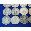 Image 10 : Lot of Silver Quarters: Including Washington, Standing Liberty, and Barber FV: $10.00