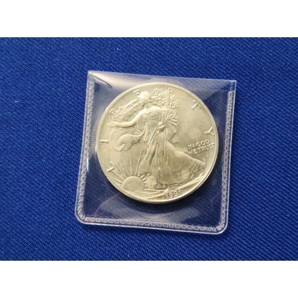 1991 American Silver Eagle 1 oz 99.9% Silver 