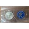Image 11 : (4) Eisenhower Uncirc Silver Dollars, 1974 Bicentennial Comm Medal & 1974 First Day Cover Medal