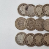 Image 2 : x15 Assorted Years 90% Silver Barber Dimes - Face Value $1.50