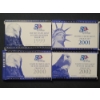 Image 1 : (4) Years 1999 - 2002 U.S Mint 50 State Quarters Proof Sets 