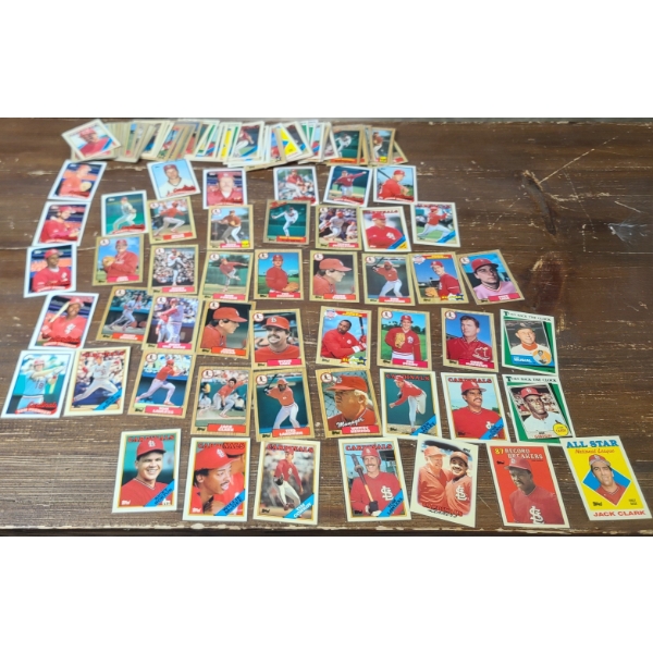 Near Mint 1980's St. Louis Cardinals Topps Tiffany Baseball Trading Cards - All in Card Sleeves