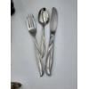 Image 10 : Nice Assortment of Silver-Plated Flatware, Heart-Shaped Goblets, in Wooden Holder ~ 5lbs