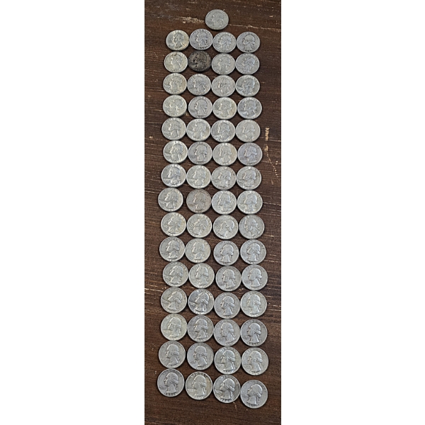 90% Silver Washington Quarters - $15.25 FV