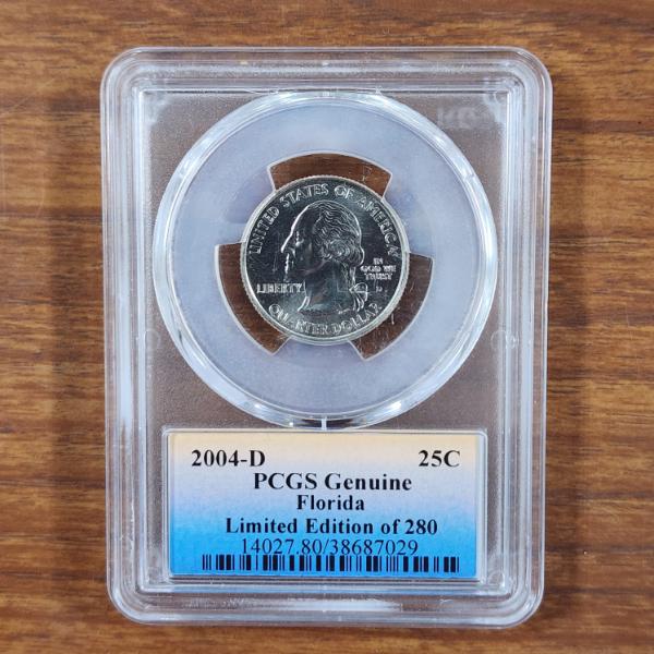 PCGS Genuine 2004-D United States Florida State Quarter ~ Limited Edition of 280!
