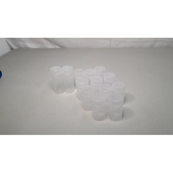 12 Plastic Round Coin Storage Tubes with Screw on Cap