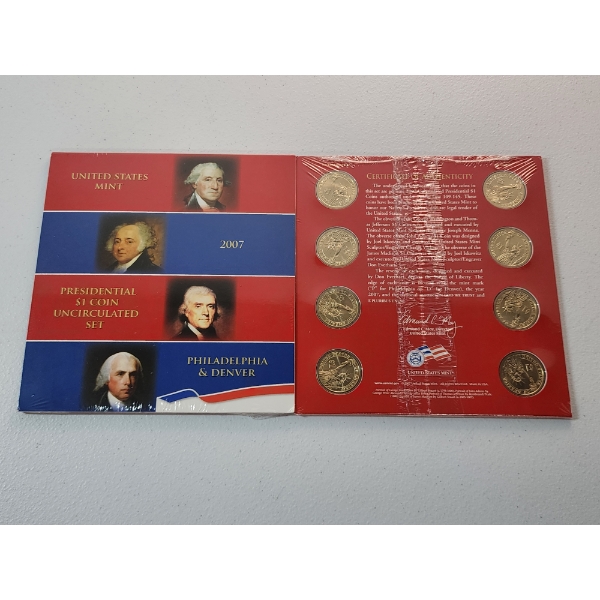 x2 2007 United States Presidential $1 Uncirculated 8-Coin Sets - SEALED! (16 Coins Total)