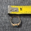 Image 7 : 10K Yellow Gold Ring Ft. Nice Translucent Blue Stone ~ Size 5 ~ Weighs 1 Gram Total