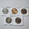 Image 1 : Five Assorted Years U.S. Eisenhower Dollars - Face Value $5.00