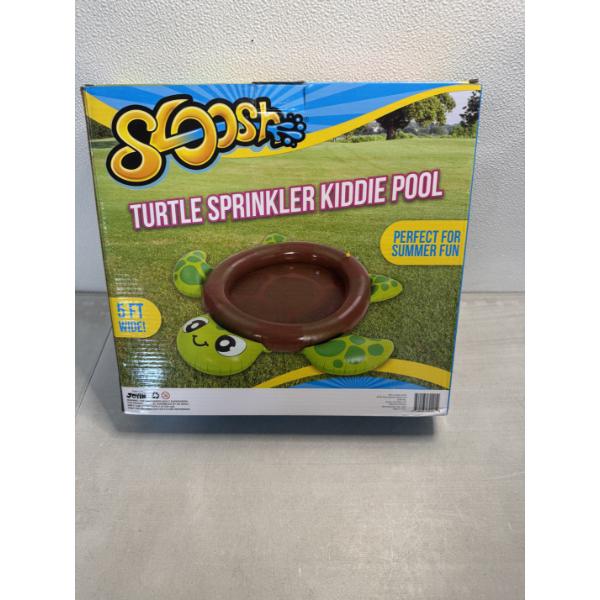 Brand New Sloosh Turtle Sprinkler Kiddie Pool - 5 Feet Wide