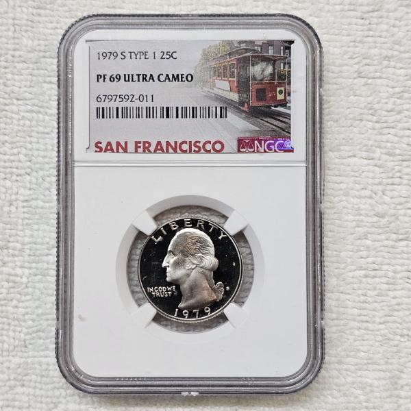 1979-S Type 1 Washington Proof Quarter Graded PF-69 Ultra Cameo by the NGC