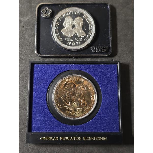 (2) American Revolution Committees of Correspondence Medals - (1) is Sterling Silver