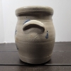 Image 7 : Rowe Pottery Works 1993 Handmade Crock or Jar Ft. Painted Basket Image~ Standing About 7 Inches Tall