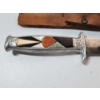 Image 2 : Vintage Hunting Knife With Detailed Stone Details Handle and Leather Case