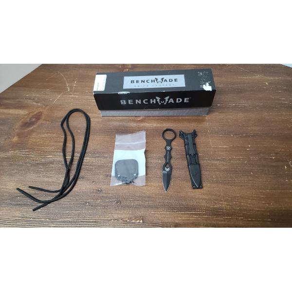 173BK BenchMade Mini SOCP Black Dagger With Sheath Clip