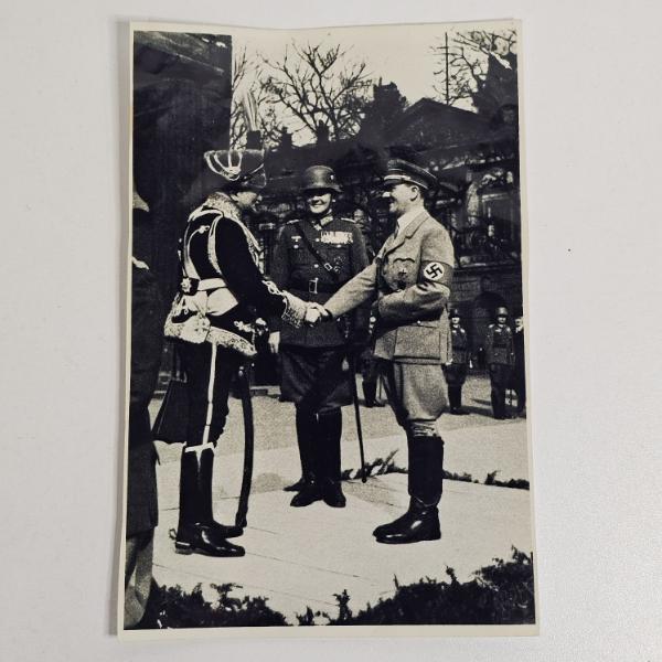 10x6.5 Reprint of German Field Marshal August von Mackensen Shaking Hands with Adolf Hitler