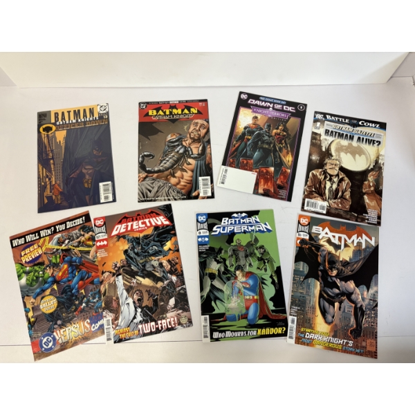 Batman Comics - set of 8 - Batman/Superman - Batman Detective - DC Comics - Gotham Gazette 