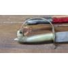 Image 4 : Vintage Sword With 20" Etched Blade With Lion Head Handle & Velvet Sheath 