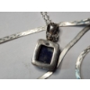 Image 4 : Sterling Silver Bracelet and Necklaces, Including Blue-Stone Pendant - TW: 18.7g