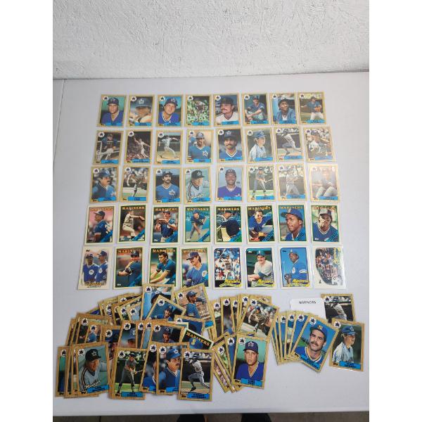 Near Mint 1980's Seattle Mariners Topps Tiffany Baseball Trading Cards - All in Card Sleeves
