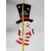 Image 3 : Merry Christmas Snowman Metal Hanging Sign - 19in Tall