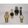 Image 6 : Lot of 4 Men's Stainless Steel Back Gold Tone Costume/Fashion Watches
